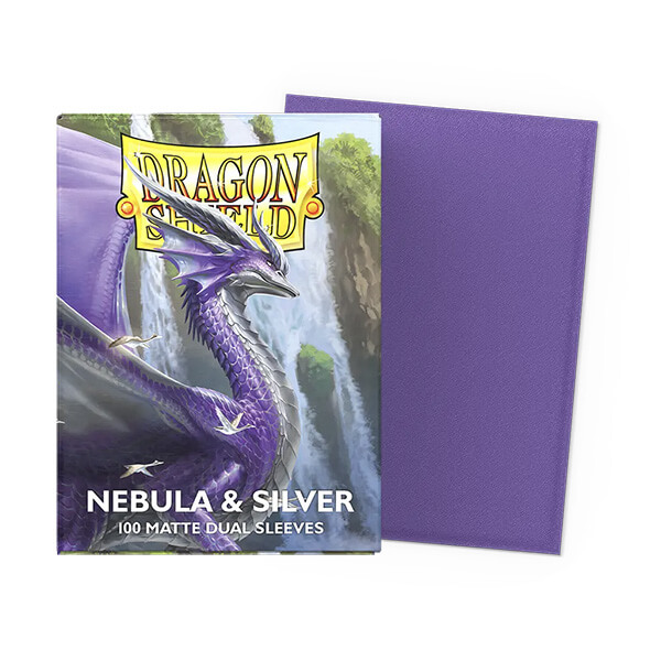 Dragon Shield Matte Dual Card Sleeves - Nebula and Silver - 100 pcs