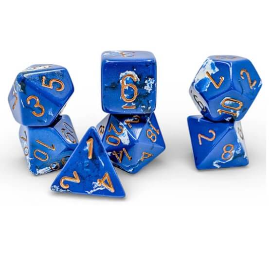 7-Die Set Brush Polyhedral Wavebreak/gold