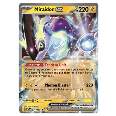 Pokémon card Miraidon ex from the League battle deck