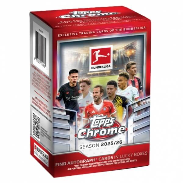 2025-2026 Topps Chrome Bundesliga Blaster Box - Football Cards