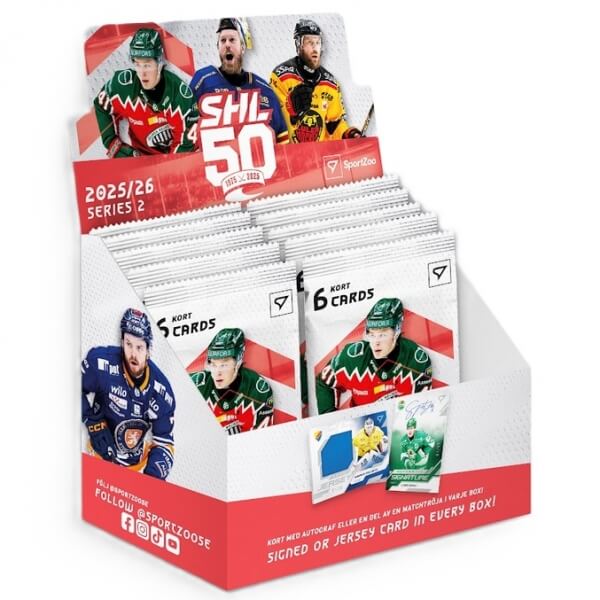 2025-2026 Svenska hockeyligan SHL 2. series Retail Box - hockey cards