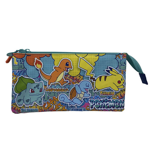 Pokémon pencil case with three pockets - Urban Colors