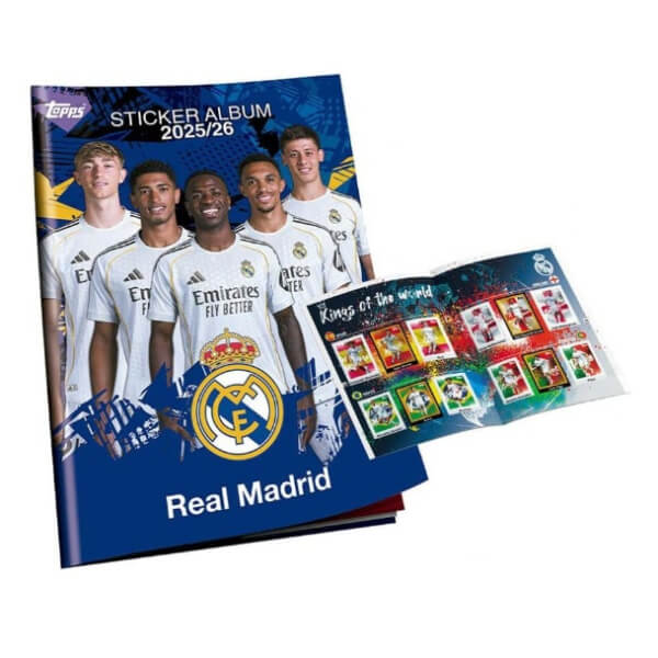 Football Stickers and Album Topps Real Madrid 2025/2026