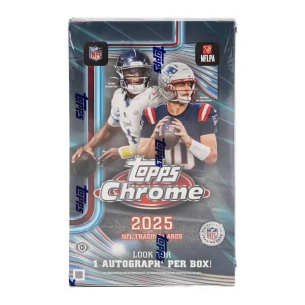 2025 Topps Chrome Football Hobby Box - NFL Cards