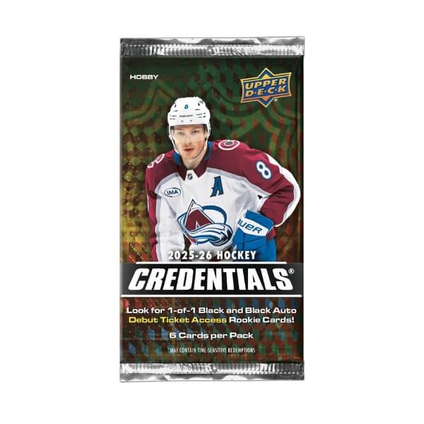 2025-2026 NHL Upper Deck Credentials Hockey Hobby Pack