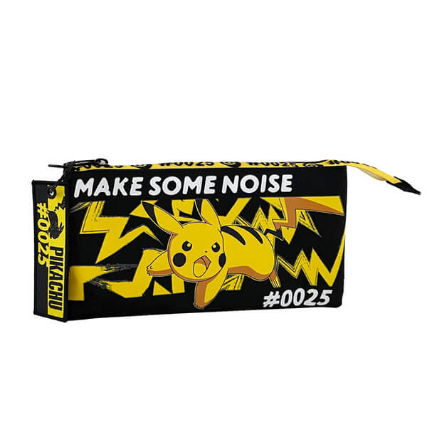 Pokémon pencil case with three pockets - Pikachu #0025