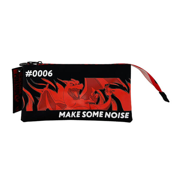 Pokémon pencil case with three pockets - Charizard #0006