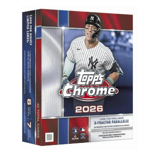 2026 Topps Chrome Baseball Mega Box - MLB Trading Cards