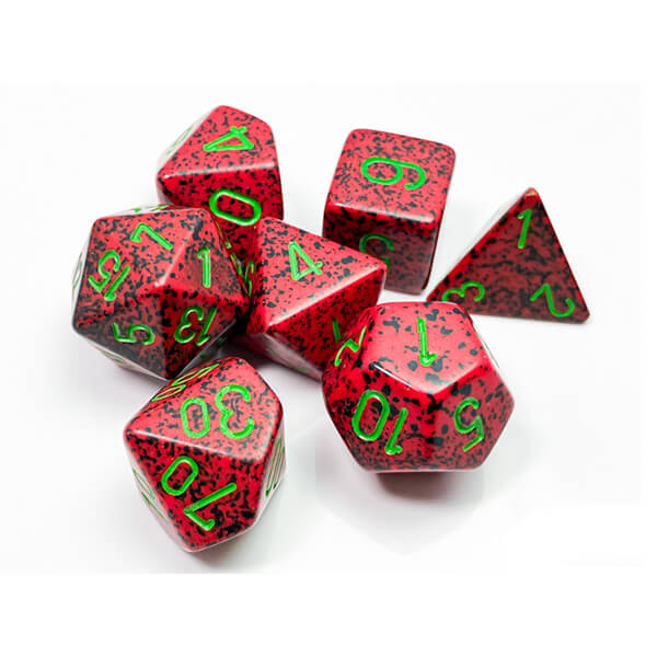 Chessex Speckled Polyhedral 7-Die Set - Strawberry CHX25304