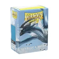 Card Sleeves Dragon Shield Matte Dual Sleeves - Blue Sky and Silver - 100 ks