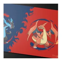 Pokémon Playmat - Mega Charizard X and Mega Charizard Y
