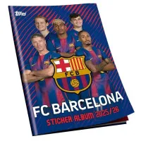 Football Stickers and Album Topps Barcelona 2025/2026